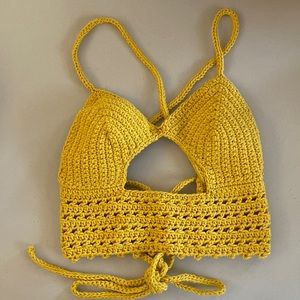 Handmade Crochet Peekaboob crop top / bralette